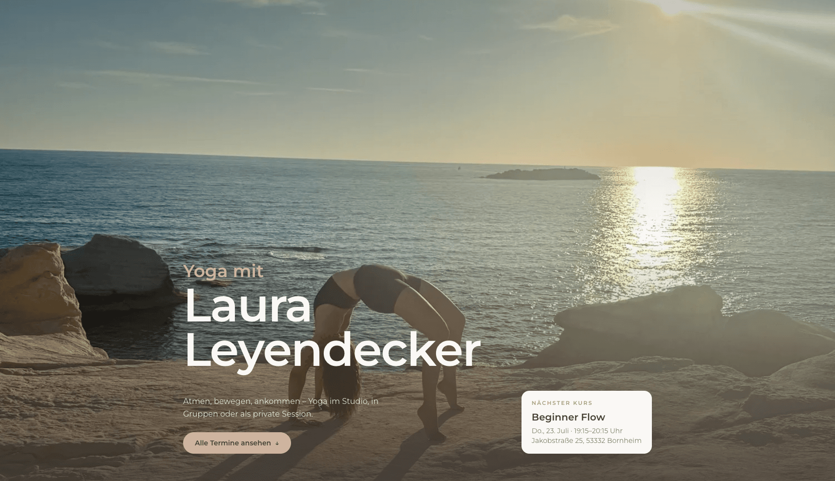Screenshot Laura Leyendecker Yoga